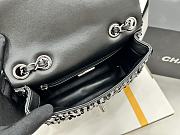 Chanel Flap Bag Silver 20cm - 4