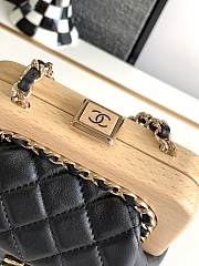 Chanel Lambskin Wood Black  - 5