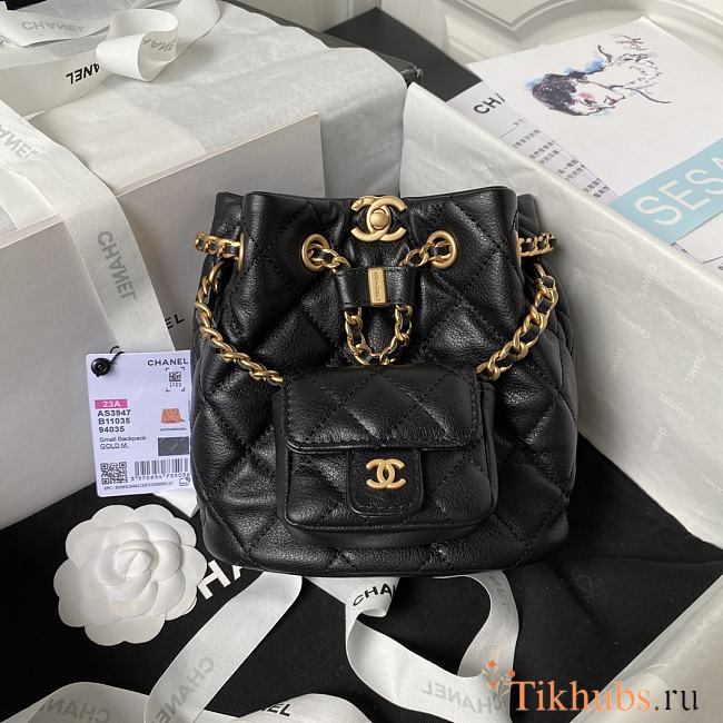 Chanel Small Backpack Black 16.5x17x12cm - 1