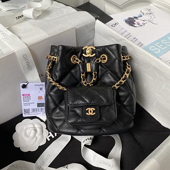 Chanel Small Backpack Black 16.5x17x12cm