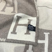Hermes Avalon III Throw Wool Blanket Beige 140x170cm - 2