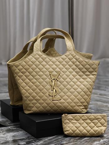 YSL Icare Maxi Shopping Bag Beige 58x43x8cm