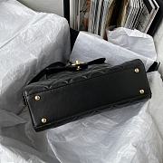 Chanel Shopping Bag Black Lambskin Gold 28x24x10cm - 5