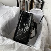 Chanel Shopping Bag Black Lambskin Gold 28x24x10cm - 4