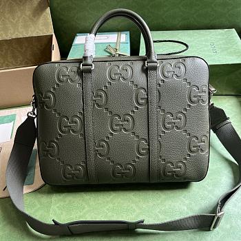 Gucci Jumbo GG Briefcase Dark Green 40x29x6cm