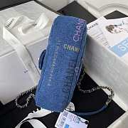 Chanel Flap Bag Denim 23x14x8cm - 6