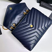 YSL Loulou Medium Leather Shoulder Bag Navy 30x22x10cm - 5