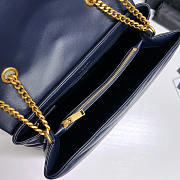 YSL Loulou Medium Leather Shoulder Bag Navy 30x22x10cm - 3