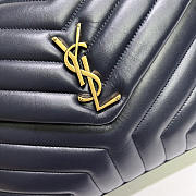 YSL Loulou Medium Leather Shoulder Bag Navy 30x22x10cm - 2