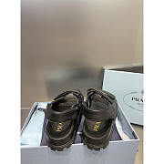 Prada Padded Nappa Leather Sandals Black - 5