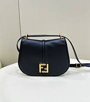 Fendi C’mon Medium Black Smooth Leather 25x20x7cm - 1