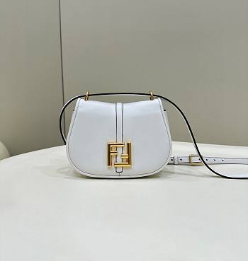 Fendi C’mon Small White Leather Bag 21x15x6.5cm