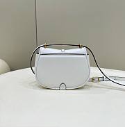 Fendi C’mon Small White Leather Bag 21x15x6.5cm - 4