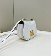 Fendi C’mon Small White Leather Bag 21x15x6.5cm - 3