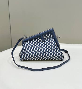 Fendi First Small White And Blue 26x18x9.5cm