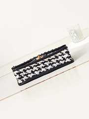 Chanel Flap Bag Woven Lambskin Black 25cm - 6