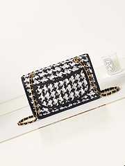 Chanel Flap Bag Woven Lambskin Black 25cm - 3