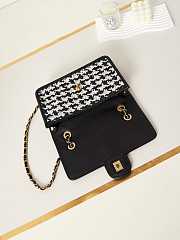 Chanel Flap Bag Woven Lambskin Black 25cm - 5