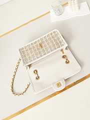 Chanel Flap Bag Woven Lambskin White 25cm - 6