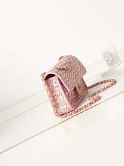 Chanel Flap Bag Woven Lambskin Pink 25cm - 4