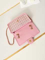 Chanel Flap Bag Woven Lambskin Pink 25cm - 3