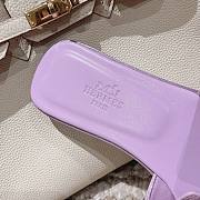 Hermes Oran Purple Slides - 3