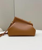 Fendi First Small Brown Leather Bag 26x18x9.5cm - 3