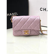 Chanel Classic Flap Mini Square Shoulder Bag Pink 19x13x6cm - 1