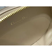 Dior CD Signature Oval Camera Bag Latte Calfskin Beige 18x11x6.5cm - 6