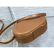 Dior CD Signature Oval Camera Bag Latte Calfskin Brown 18x11x6.5cm - 4