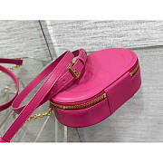 Dior CD Signature Oval Camera Bag Latte Calfskin Pink 18x11x6.5cm - 3
