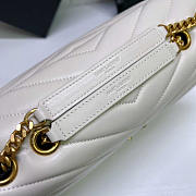 YSL Loulou Medium Bag Leather White Gold 30x22x10cm - 3