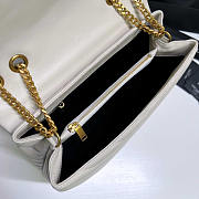 YSL Loulou Medium Bag Leather White Gold 30x22x10cm - 2