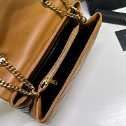 YSL Loulou Medium Bag Leather Brown Gold 30x22x10cm - 3