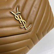 YSL Loulou Medium Bag Leather Brown Gold 30x22x10cm - 2