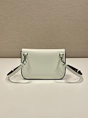 Prada Brushed Leather Mini Bag Shoulder Strap White 18x12.5x2.5cm - 4