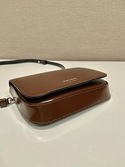 Prada Brushed Leather Mini Bag Shoulder Strap Brown 18x12.5x2.5cm - 3