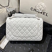 Chanel Flap Bag Jumbo Lambskin White Silver Hardware 30cm - 4