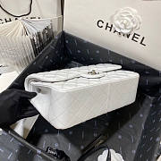 Chanel Flap Bag Jumbo Lambskin White Silver Hardware 30cm - 2