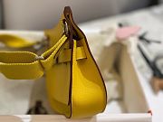 Hermes Mini Jypsiere Crossbody Bag Yellow Silver 23 x 17 x 9 cm - 5