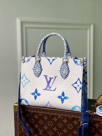 Louis Vuitton LV Onthego By The Pool Blue PM 25x19x11.5cm