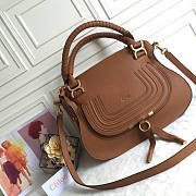 Chloe Marcie Double Carry Bag Brown 36x12x28cm - 1