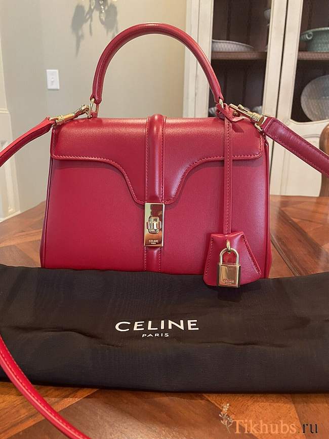 Celine Small 16 Bag Red 23x19x10.5cm - 1