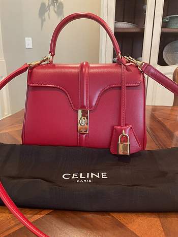 Celine Small 16 Bag Red 23x19x10.5cm