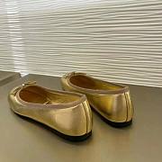 Prada Nappa Leather Ballerinas Gold - 3