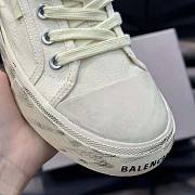 Balenciaga Paris Low Top Graffiti Sneaker in White - 2