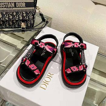 Dior D-wave Sandal Indy Pink Multicolor