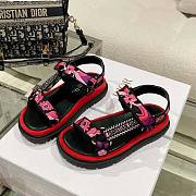 Dior D-wave Sandal Indy Pink Multicolor - 3