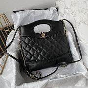 Chanel Vintage Shopping Bag Black 22x23x5.5cm - 1