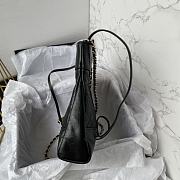 Chanel Vintage Shopping Bag Black 22x23x5.5cm - 5